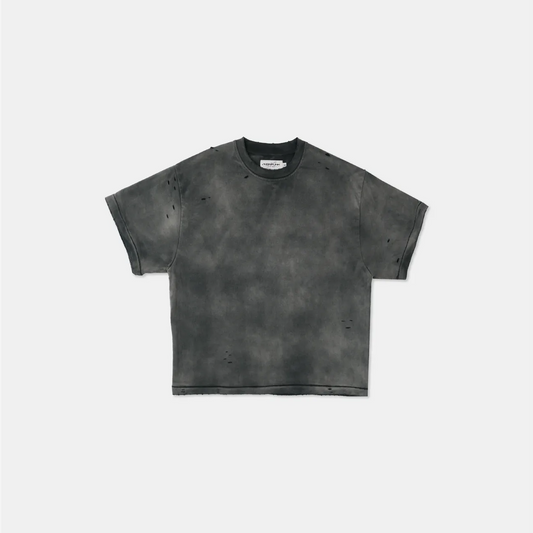 SIMON MADE TS-2466 VINTAGE 水洗 蟲洞 BOXY 短T