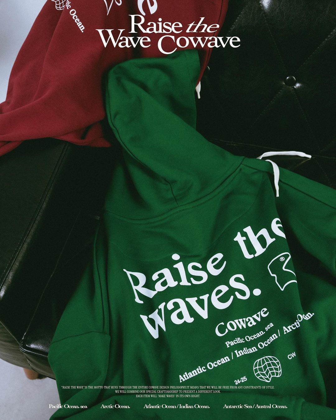 Cowave 2023-24 Fall & Winter Slogan font Hoodie