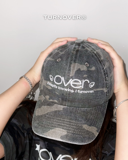 “舊水洗迷彩棒球帽” CAP TURNOVER - CP4
