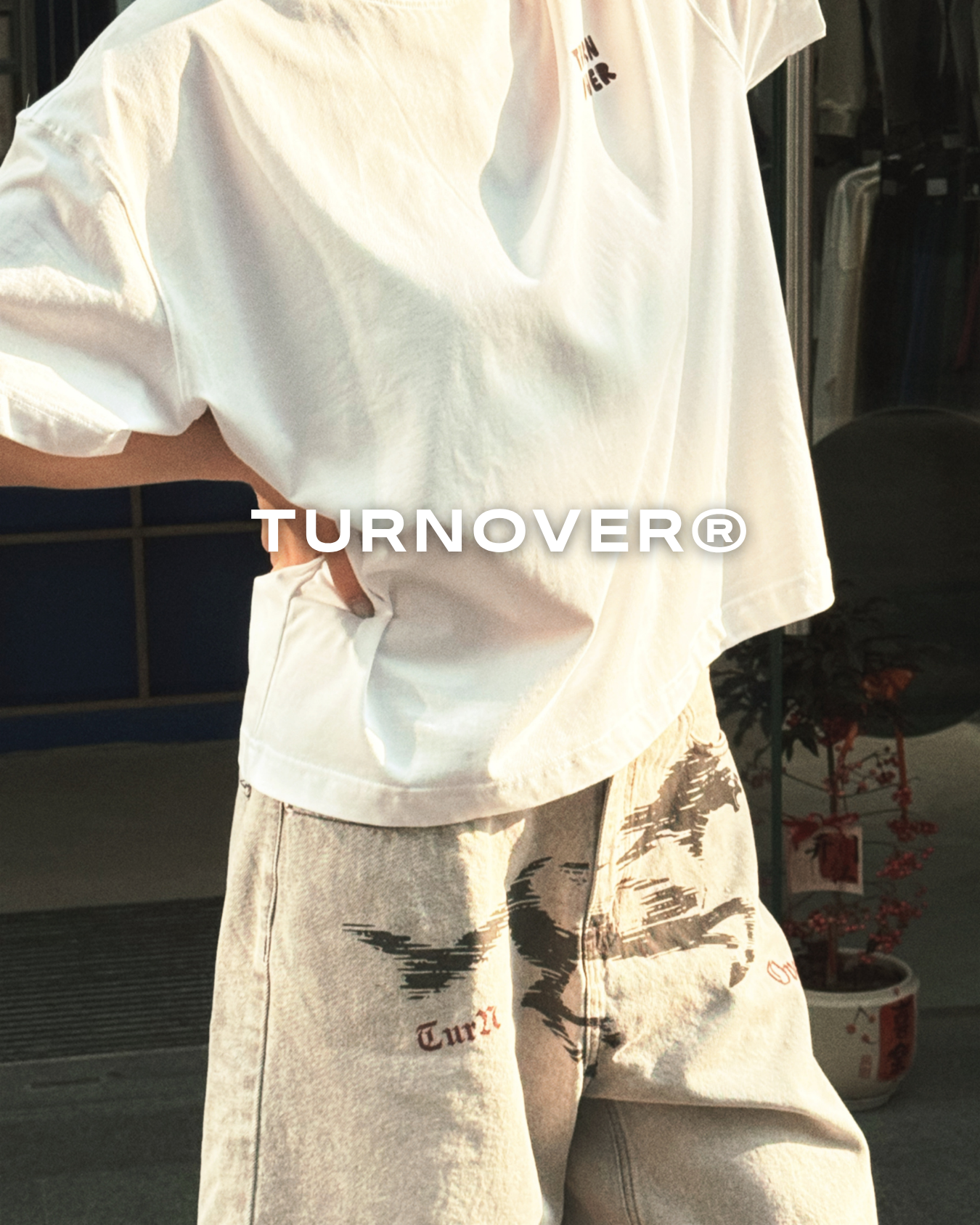 "褲腳上的奔馳"六分牛仔褲TURNOVER - L2602