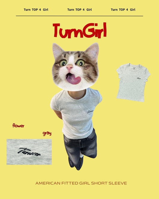 TURNOVER 2025SS AMERICAN FITTED GIRL SHORT SLEEVE “25SSWT21 美式緊身短袖T恤（女款）”
