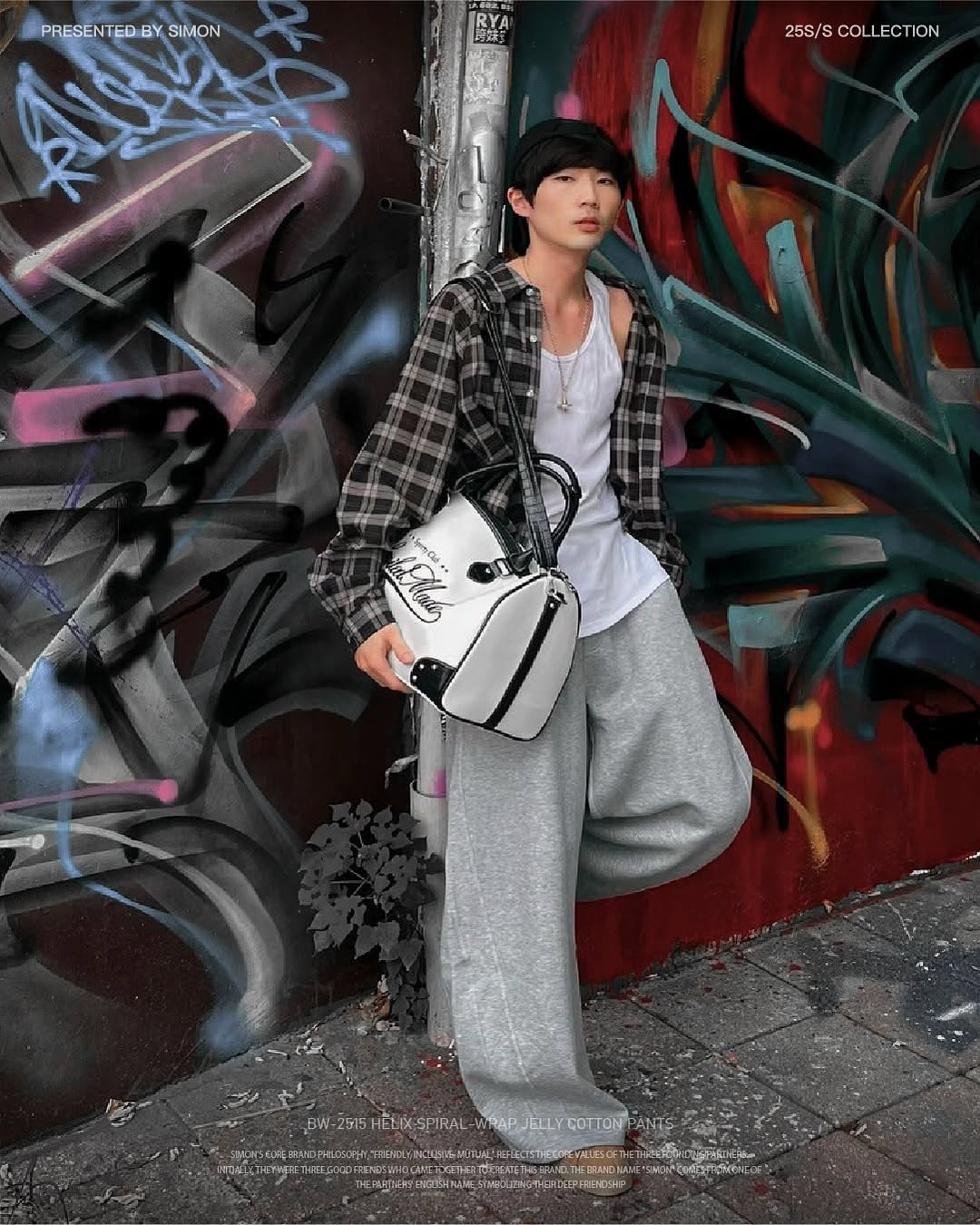 SIMON MADE BW-2515 HELIX 螺旋 纏繞 果凍棉 棉褲