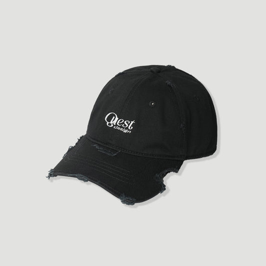 QUEST BASIC LOGO DESTROYED CAP (QUEST) 破壞老帽