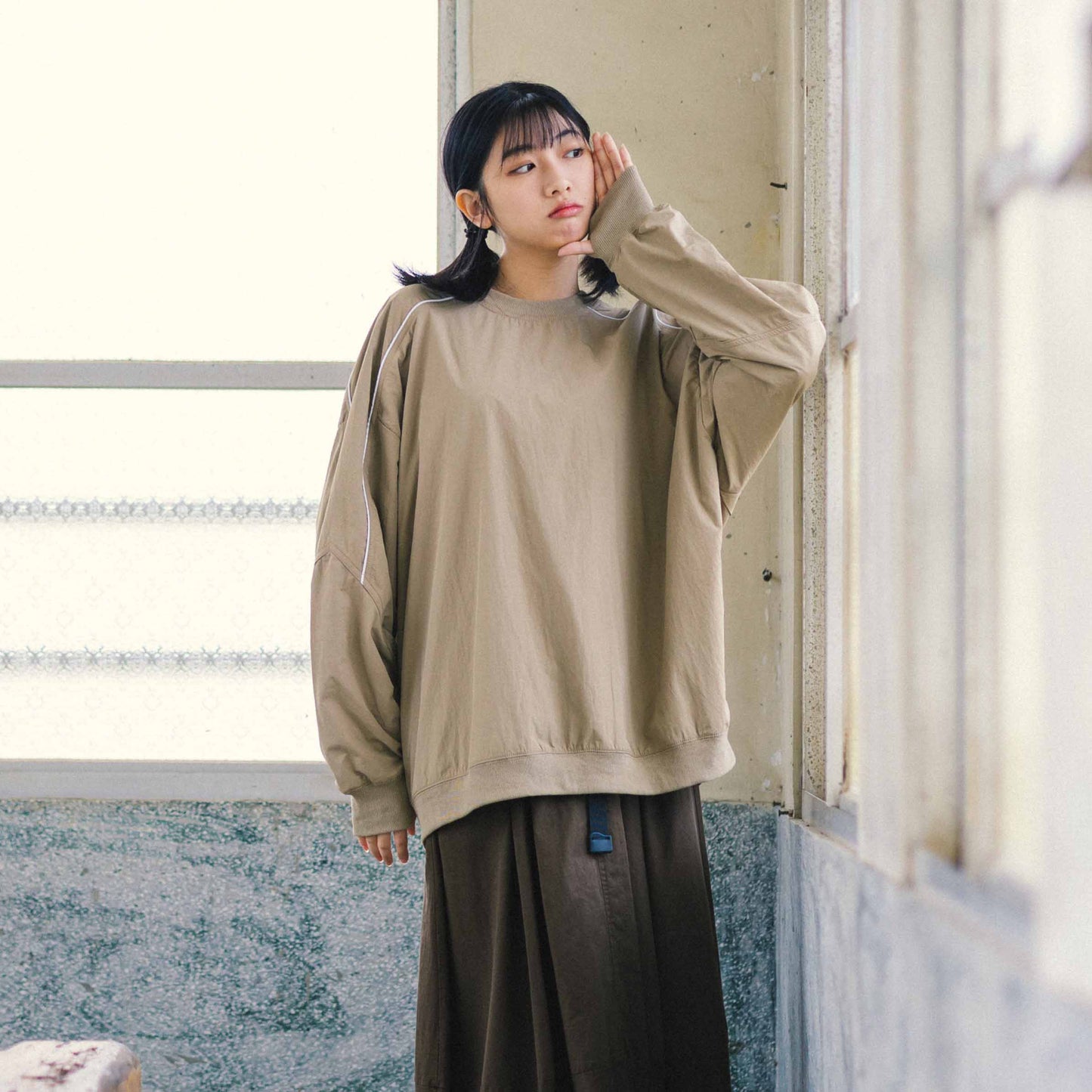 QUEST CUT LINE TEE出芽尼龍大學TEE