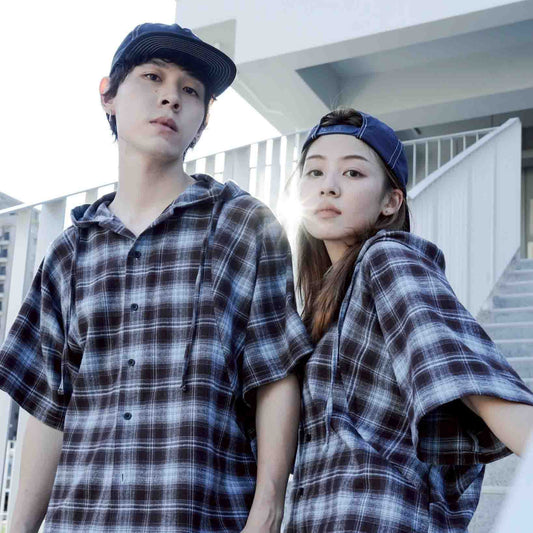 QUEST PLAID HOODED SS SHIRT 連帽格紋襯衫