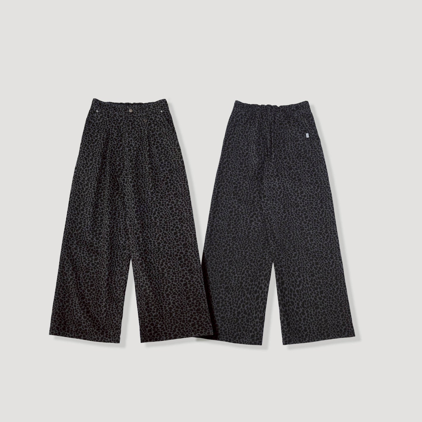 MUILLY 豹紋寬版直筒褲