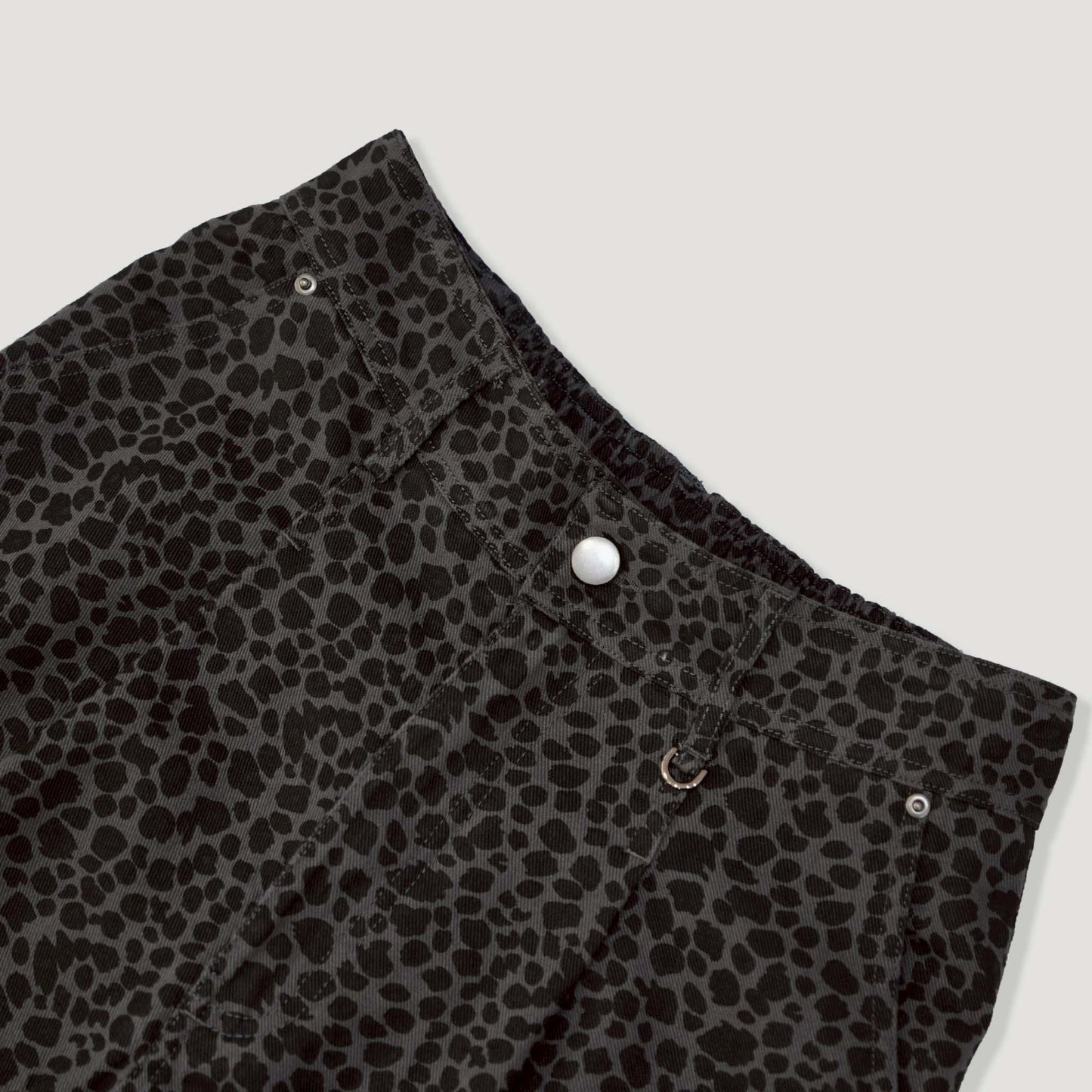 MUILLY 豹紋寬版直筒褲