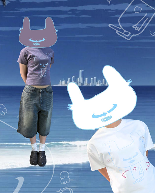 TURNOVER 2025SS Bunny-Dog TEE “25SSWT8 兔耳狗勾TEE