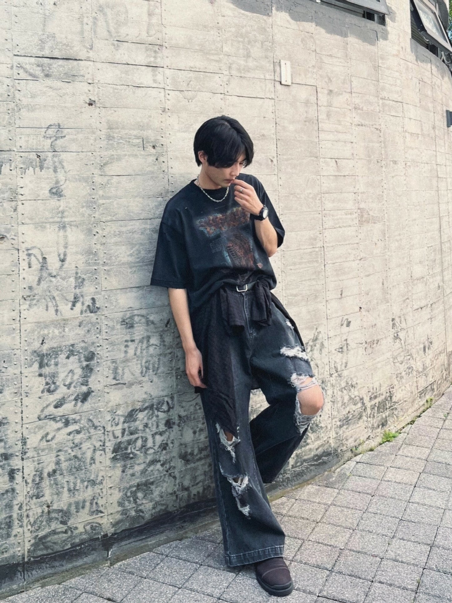 SIMON MADE BW-2429 破壞 BOOTCUT 微喇叭 闊腿 牛仔褲