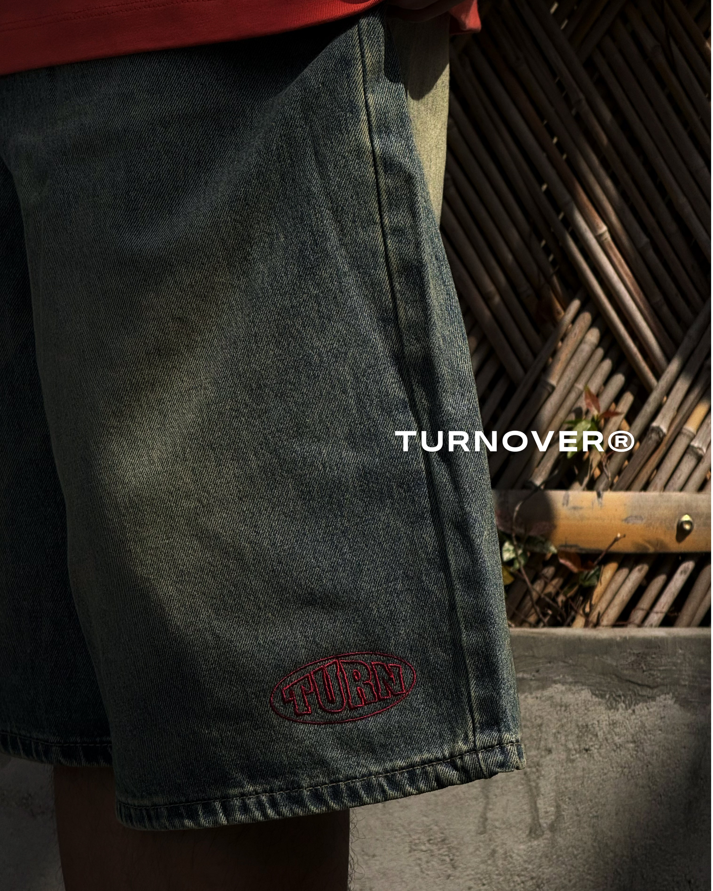 "紅得剛好" 牛仔褲TURNOVER - L2601