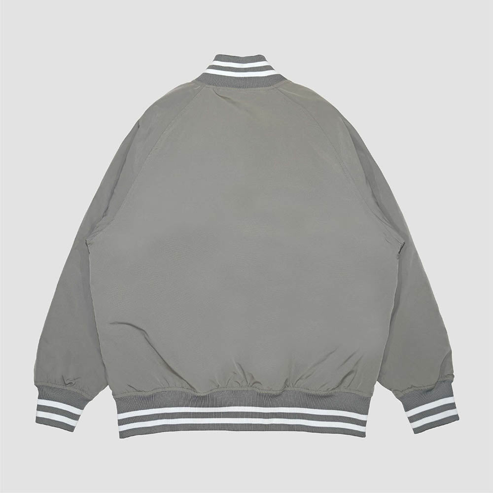 【QUEST】COLLEGE LOGO BASEBALL JACKET - 大學字體棒球外套