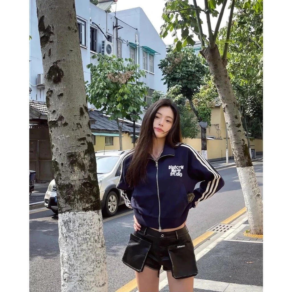 DCM 雙線 運動風 線條 美式復古 休閒外套 外套 DCM-W69