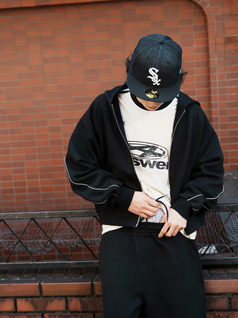 SIMON MADE OW-2505 反光軌跡 果凍棉 BOXY 棉外套