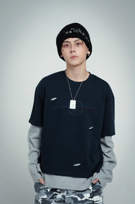 SIMON MADE WS-2504 VINTAGE 反戰 兩件式 薄長袖