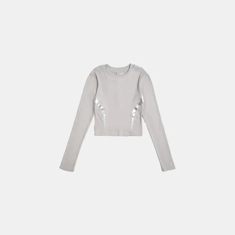 SIMONMADE GC-2515 Glossy Baby 漆皮 剪接 薄長袖