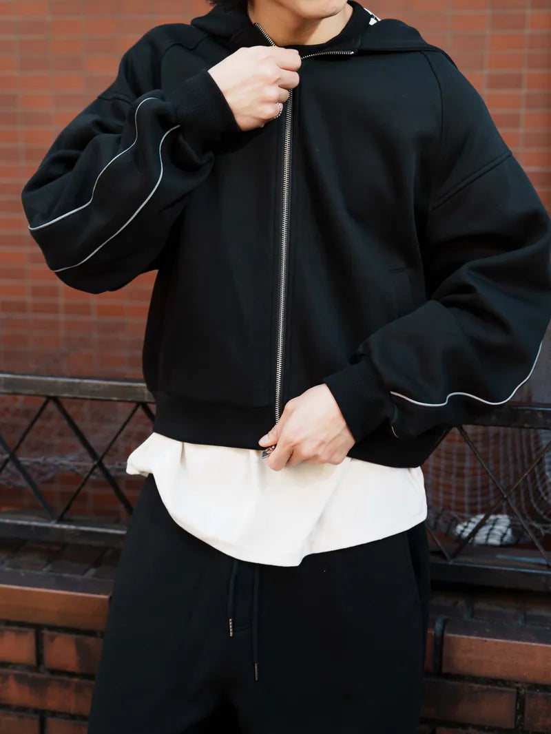 SIMON MADE OW-2505 反光軌跡 果凍棉 BOXY 棉外套