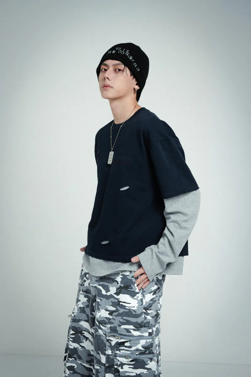 SIMON MADE WS-2504 VINTAGE 反戰 兩件式 薄長袖