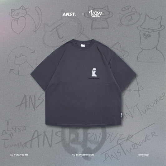 ANST × TURNOVER A x T Graphic Tee/深灰