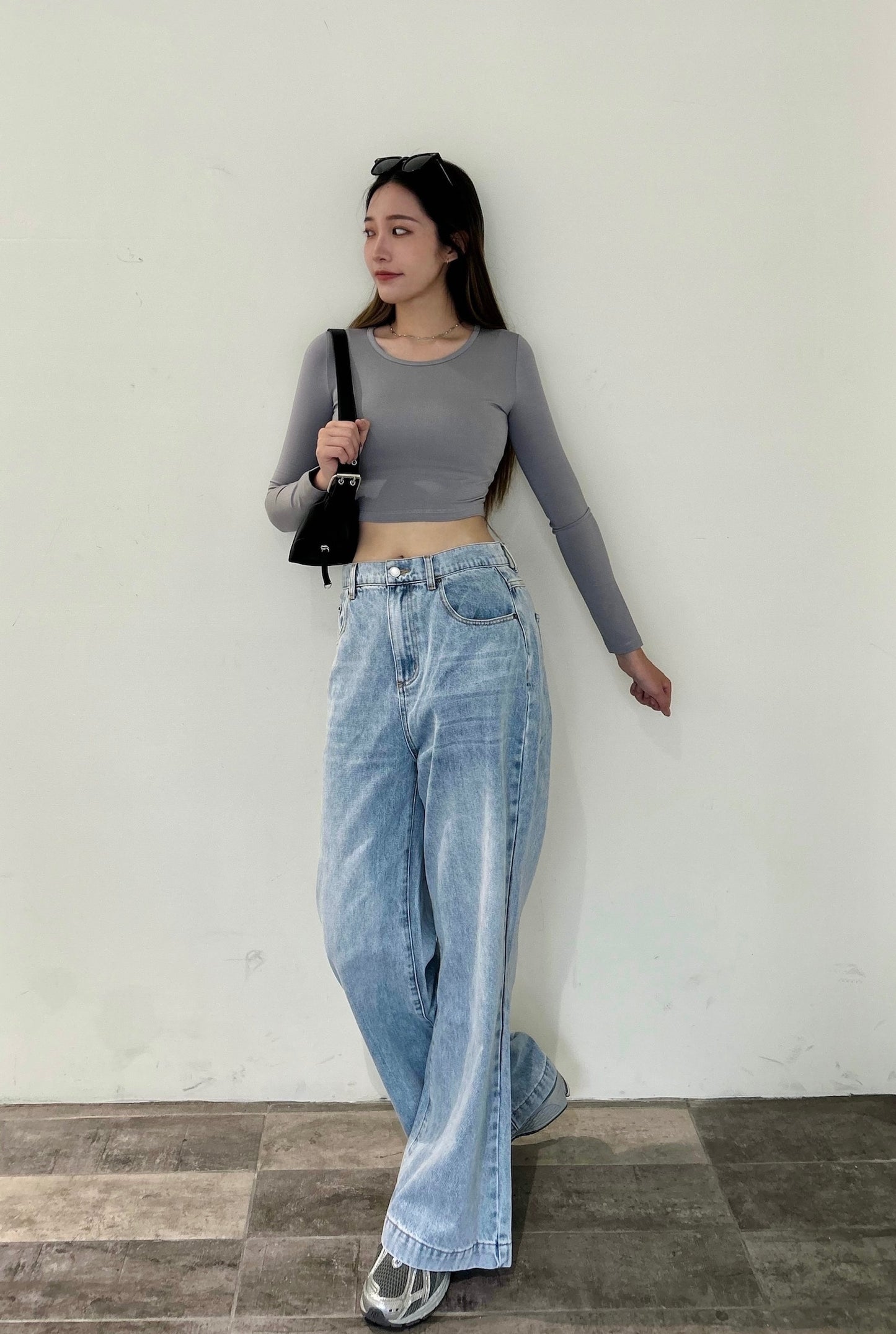 SIMON MADE BW-2419 BAGGY BOOTCUT 闊腿 牛仔褲