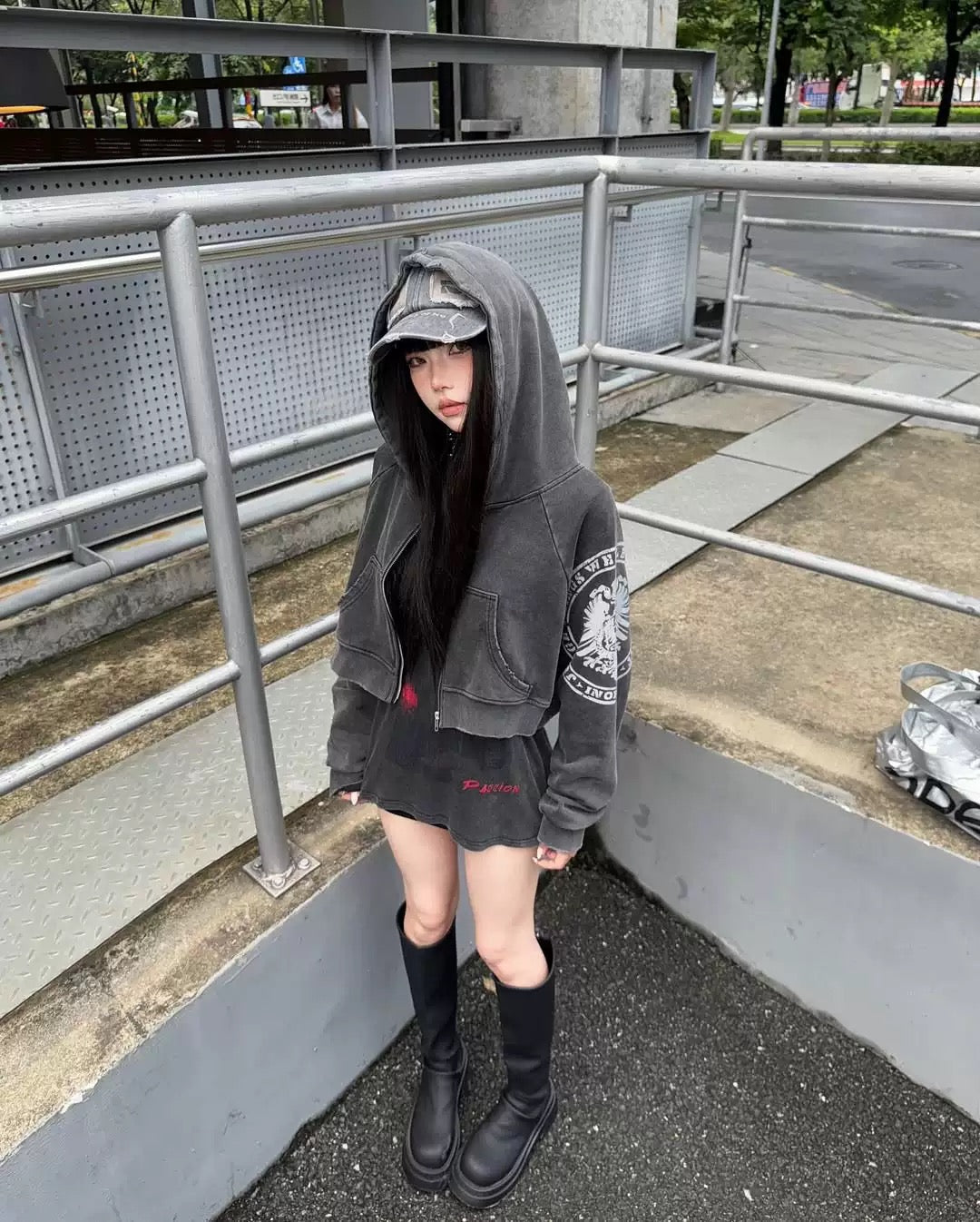 DCM 女款 短版 水洗 仿旧 老鹰 27 复古 外套 DCM-W67