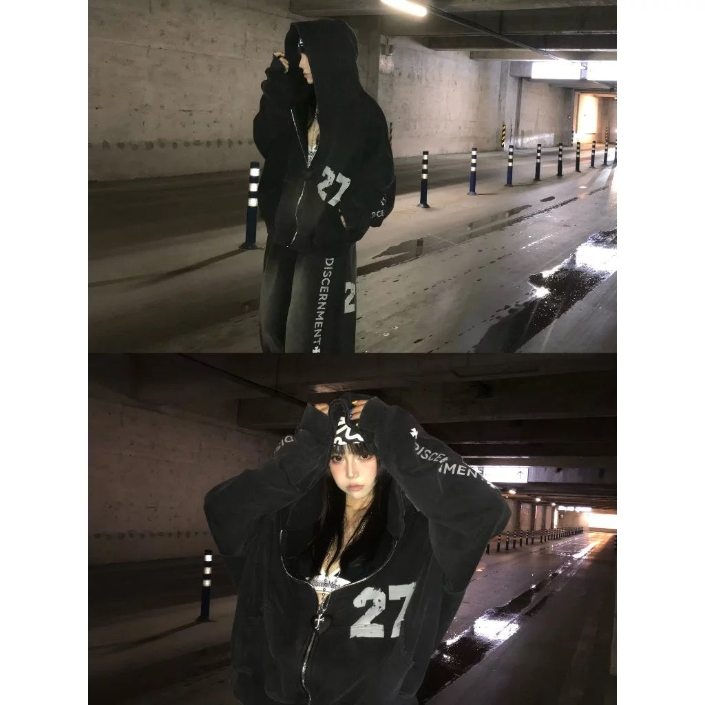 DCM 短版 水洗 仿旧 老鹰 27 复古 棉裤 外套 DCM-L42