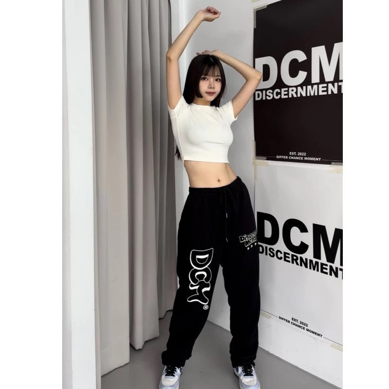 DCM 塗鴉 寬鬆 束口 棉褲 939 DCM-P03