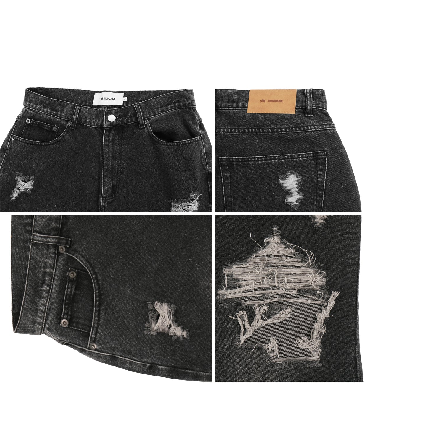 SIMON MADE BW-2429 破壞 BOOTCUT 微喇叭 闊腿 牛仔褲