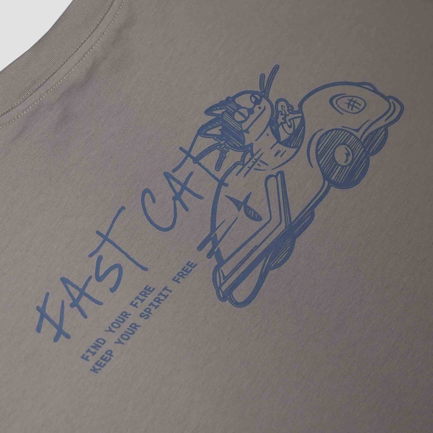QUEST Driving Cat TEE 賽車貓咪TEE