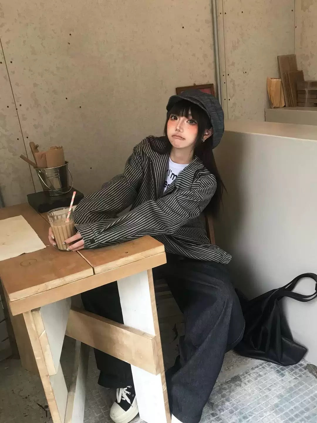 DCM 条纹 老钱风 休闲外套 外套 短版 DCM-L45