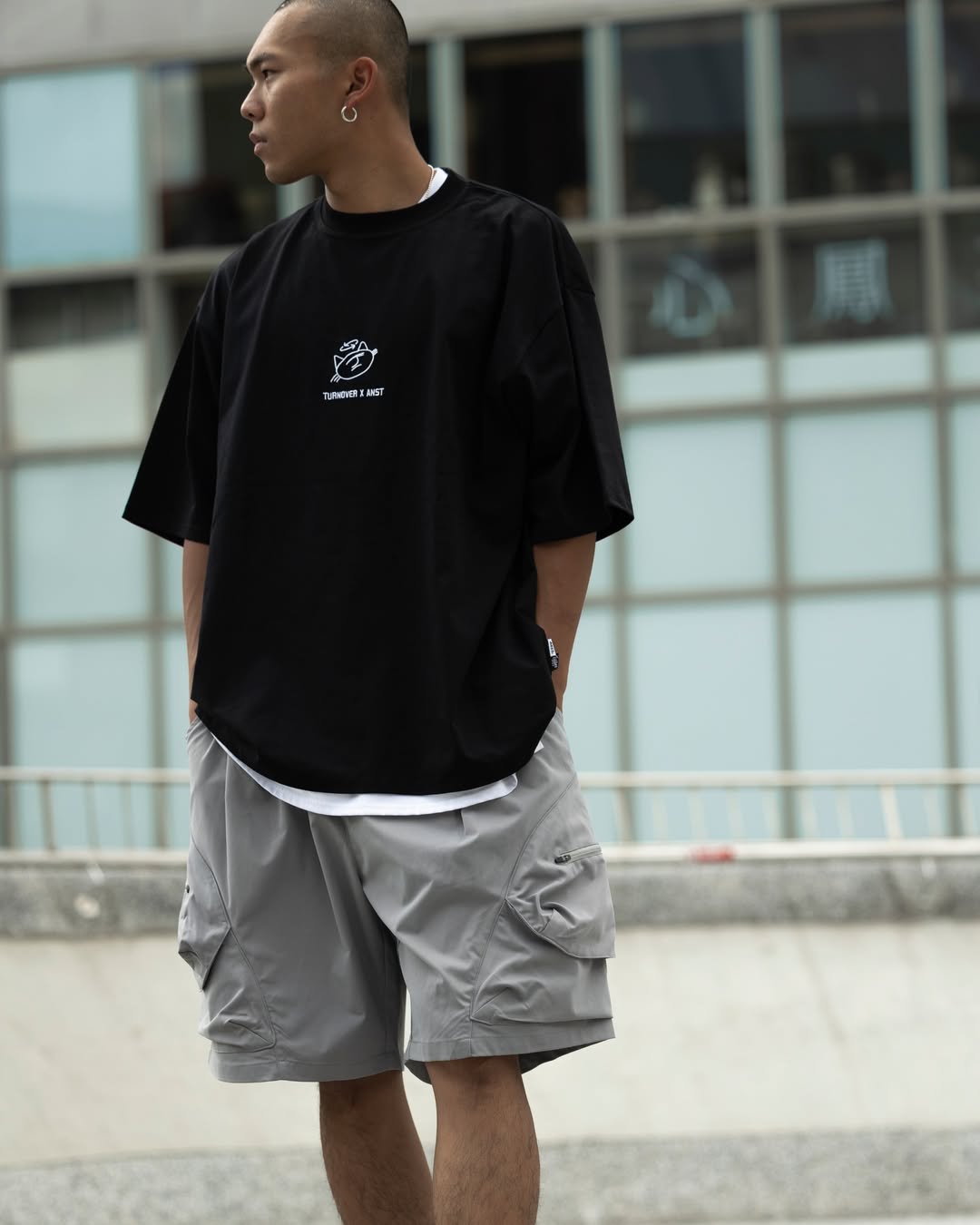 ANST × TURNOVER A x T Graphic Tee/黑色 ATE.02