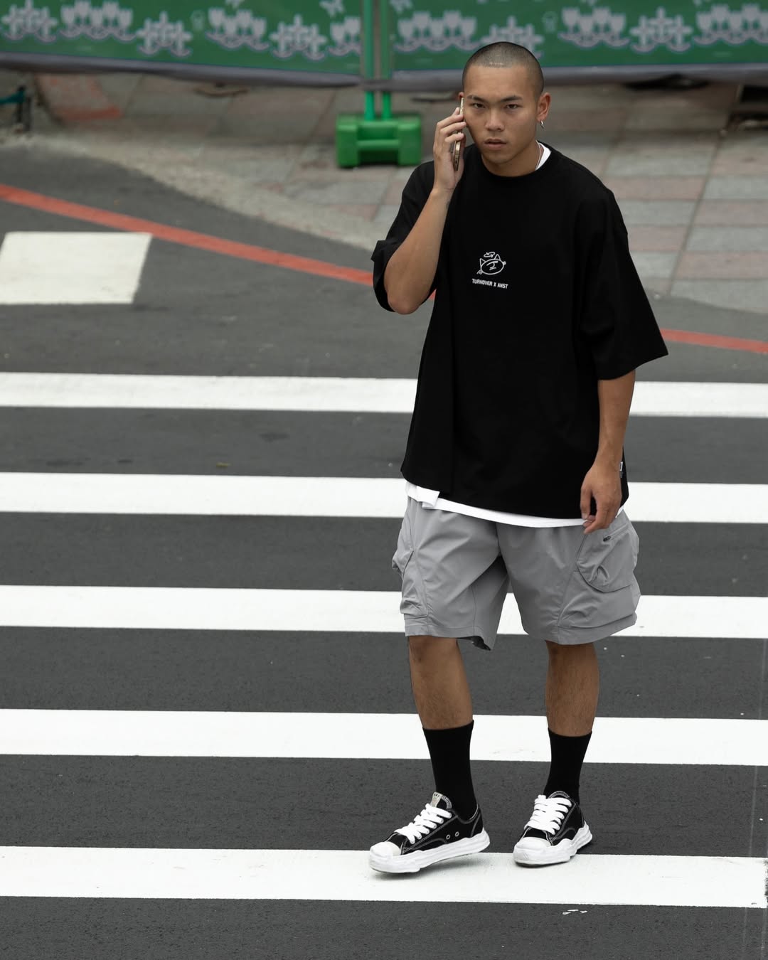 ANST × TURNOVER A x T Graphic Tee/黑色 ATE.02