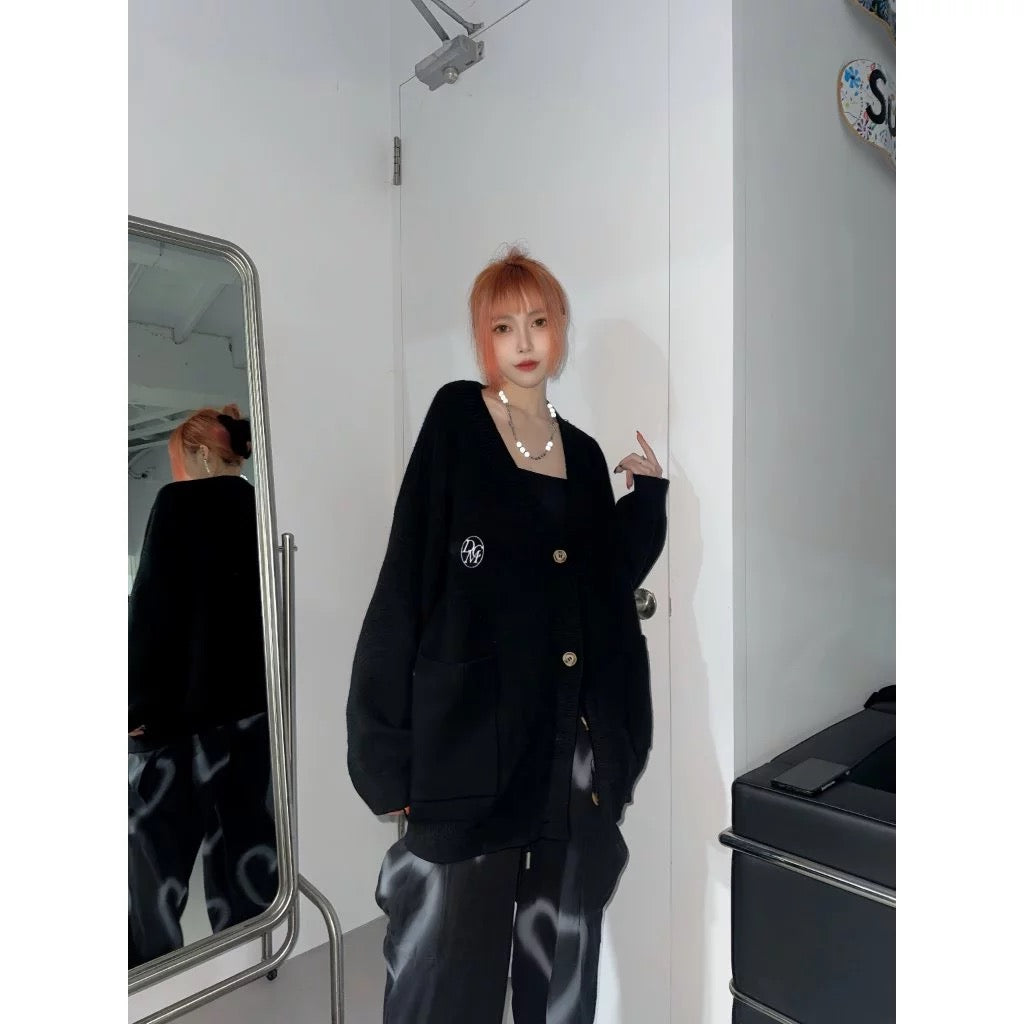 DCM 刺繡 厚磅 針織外套 針織衫 外套 毛衣 DCM-L27