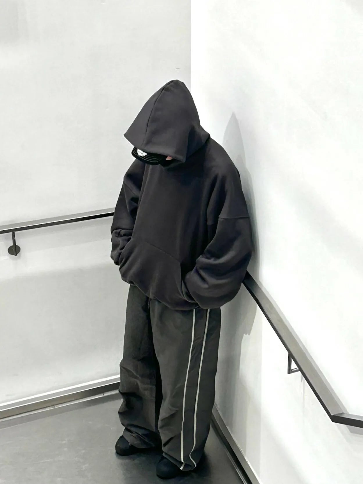 SIMON MADE HL-2402 美式 歹徒面罩 雙層 立體 帽T