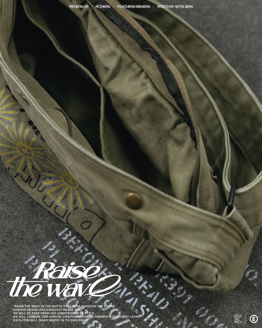 Cowave 2024 Spring & Summer Wash Newsboy Bag