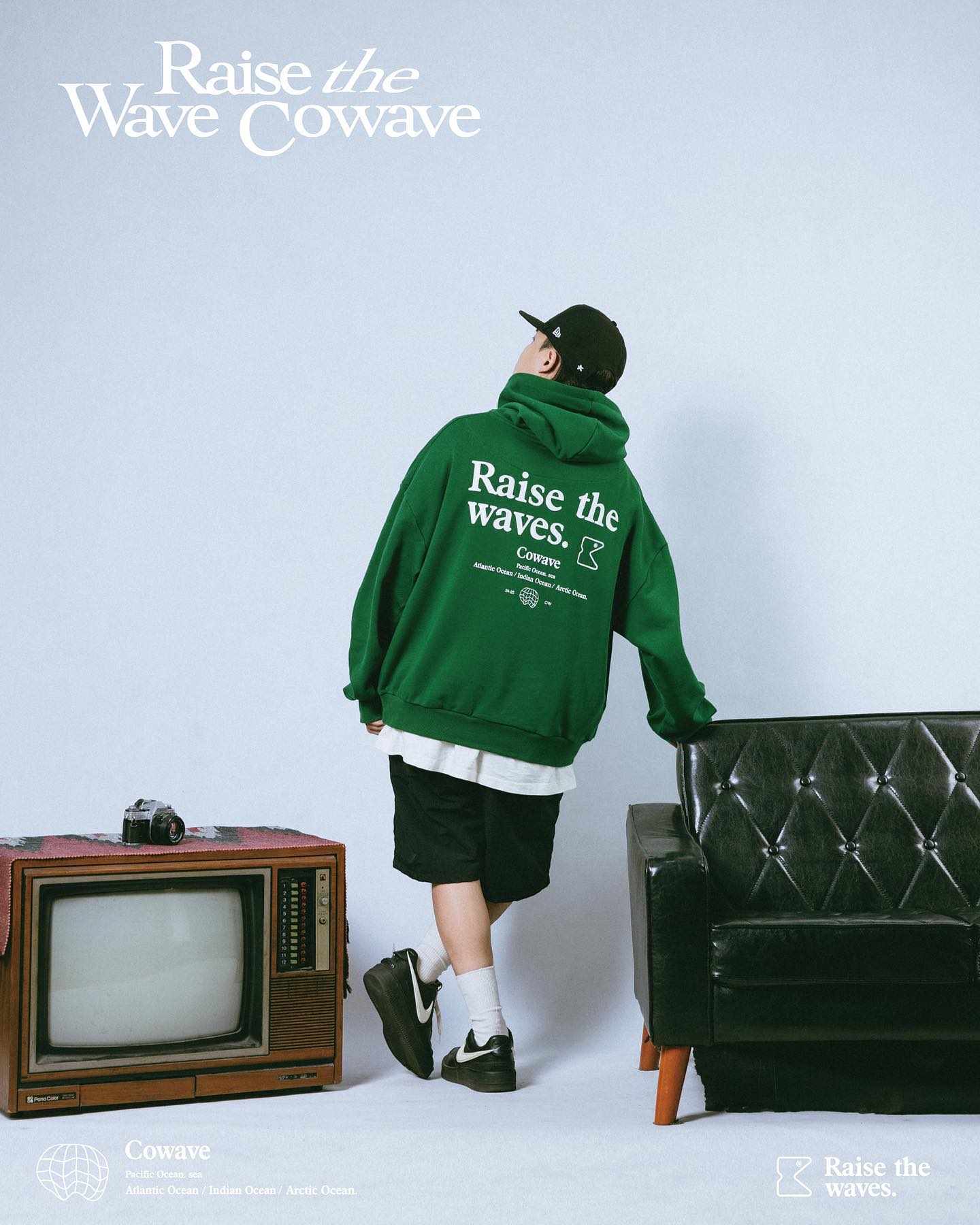 Cowave 2023-24 Fall & Winter Slogan font Hoodie