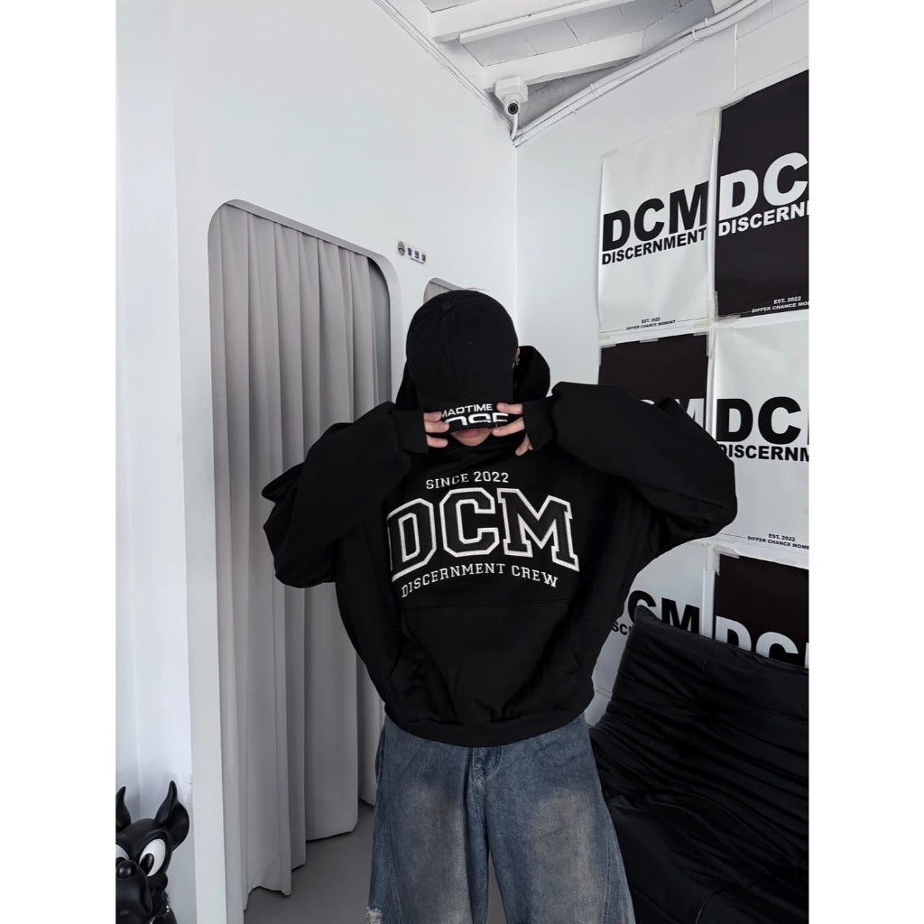 DCM  刺繡 貼布 DCM 帽T 重磅 刷毛 DCM-L30