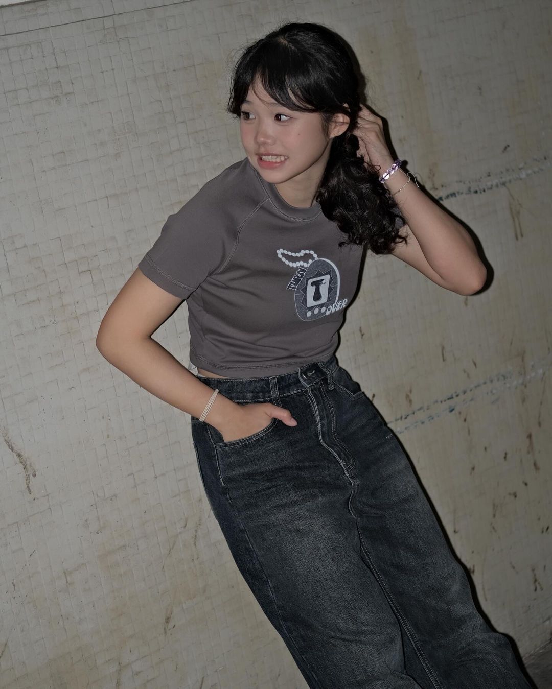 TURNOVER_CO BALLOON DOG CROP TOP
