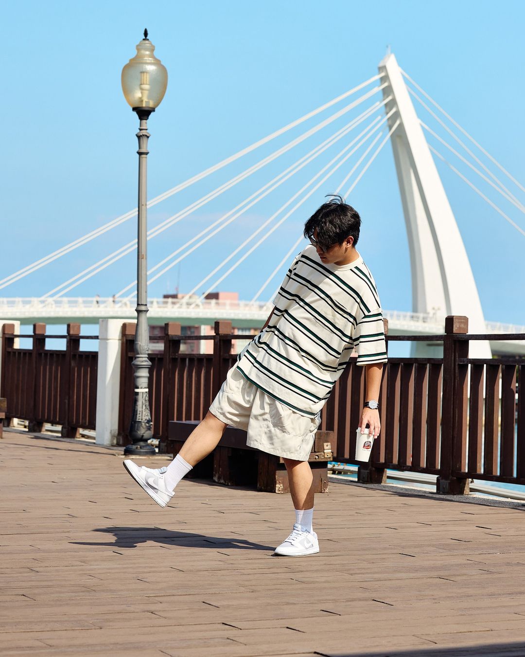 ANST 重磅條紋口袋短T