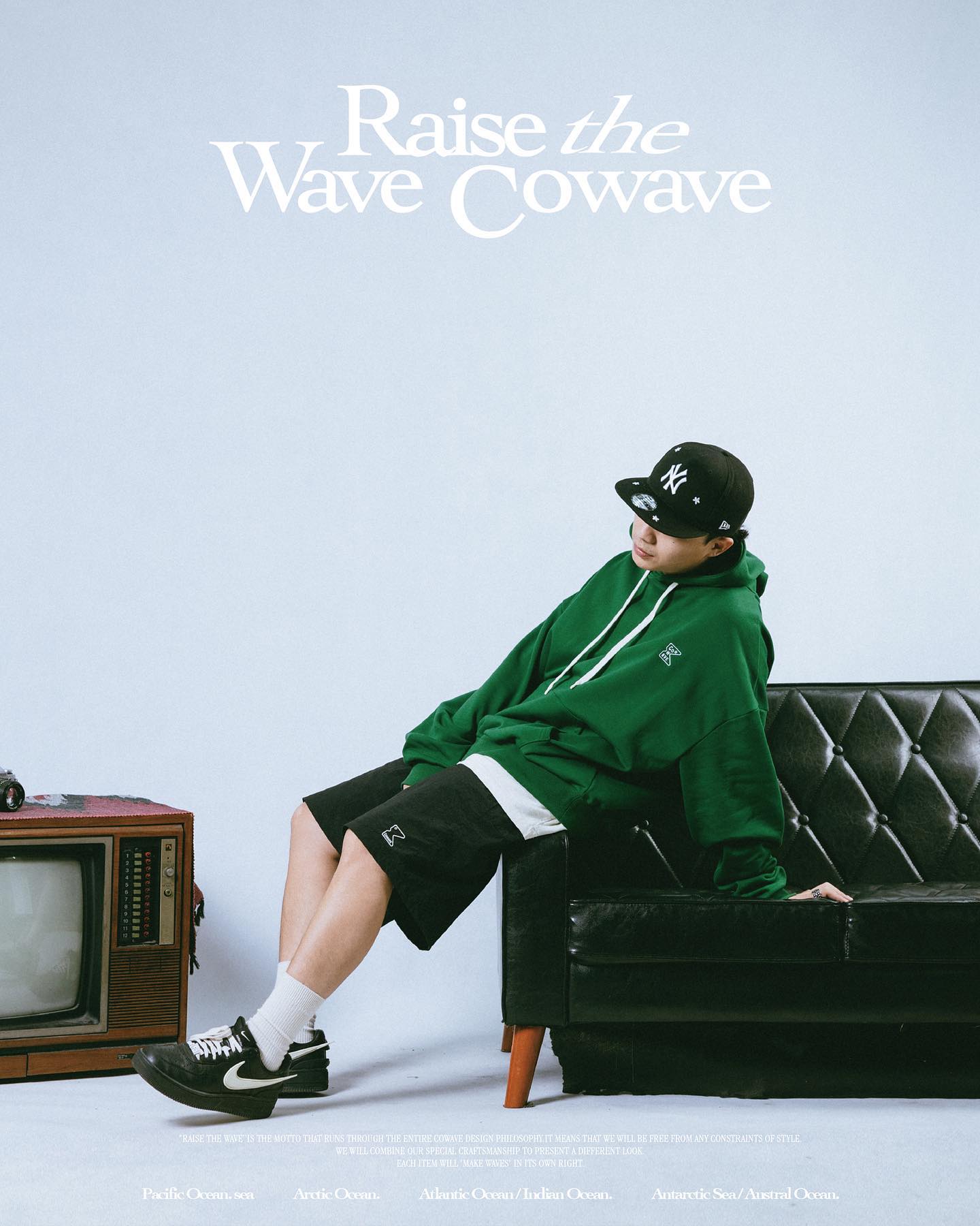 Cowave 2023-24 Fall & Winter Slogan font Hoodie