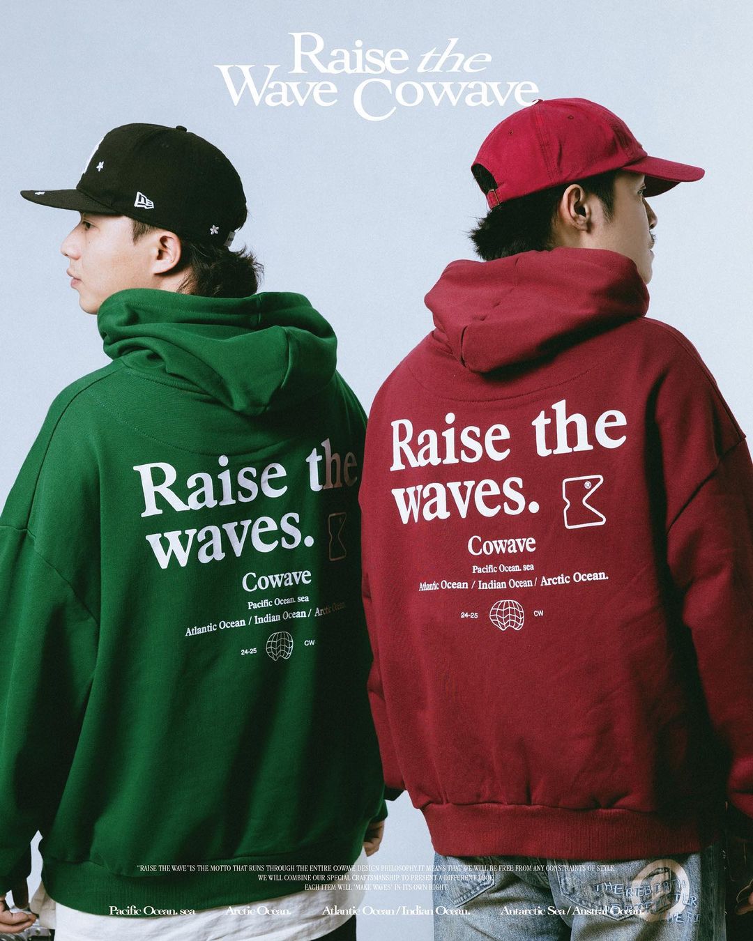 Cowave 2023-24 Fall & Winter Slogan font Hoodie