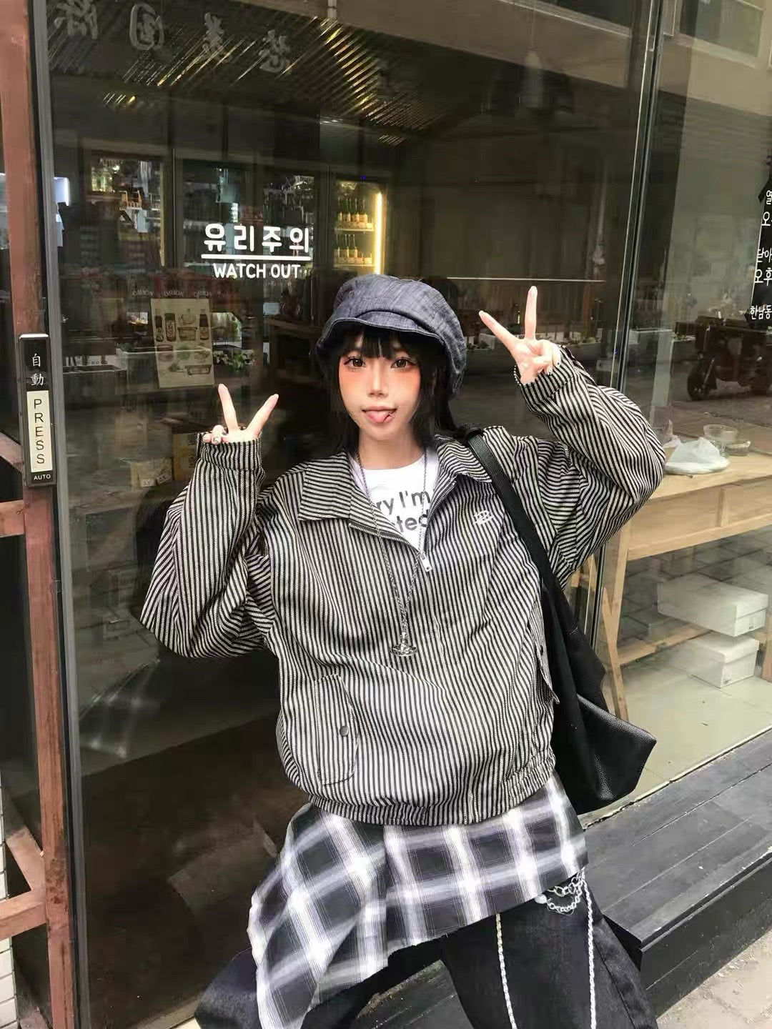 DCM 条纹 老钱风 休闲外套 外套 短版 DCM-L45