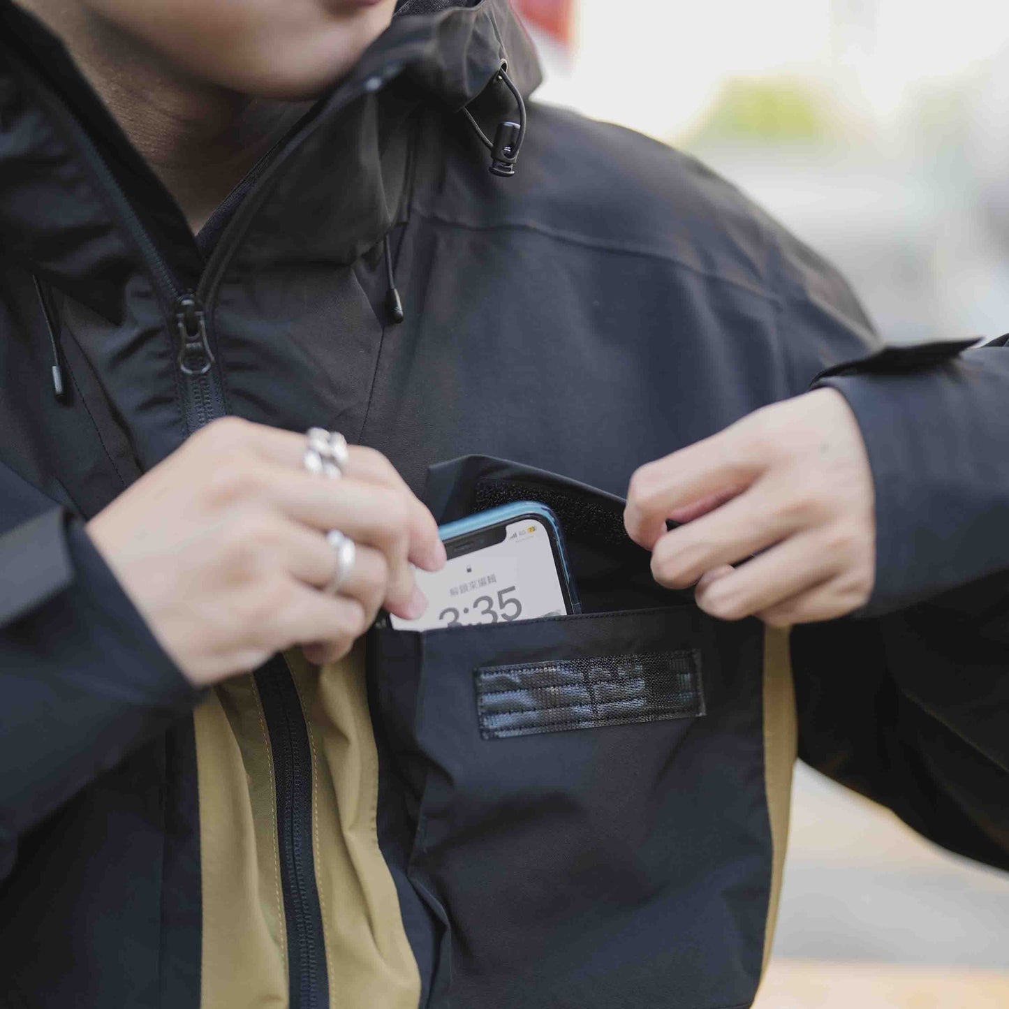 【QUEST】FUNCTIONAL JACKET-機能風衣外套 防潑水 防風 拚色