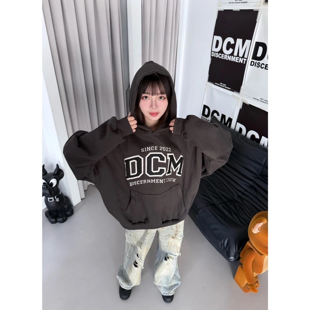 DCM  刺繡 貼布 DCM 帽T 重磅 刷毛 DCM-L30