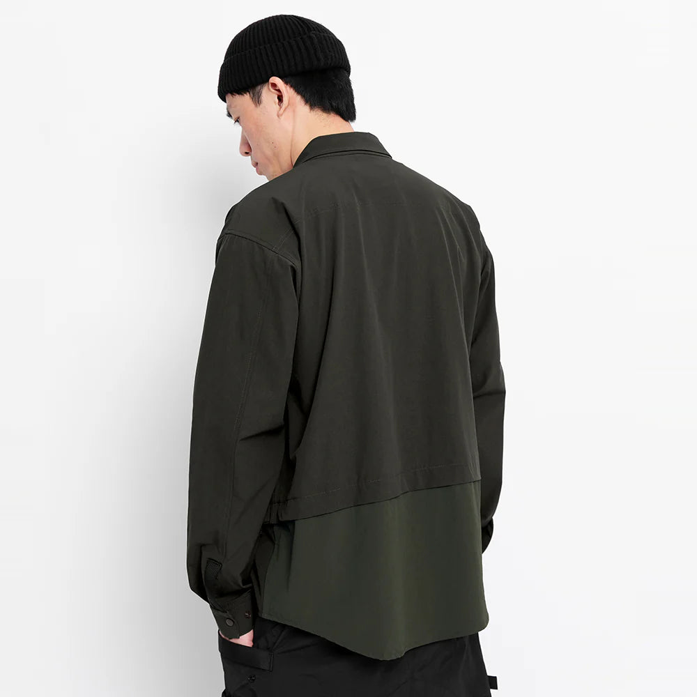 TMCAZ - 4way Stretch Work Shirt Jacket – C32 - Pirate Black + Deep Forest