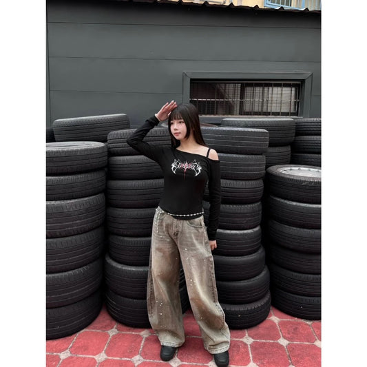 DCM 主視覺 只能斜肩 一字領 斜肩 內搭 長袖 DCM-W70