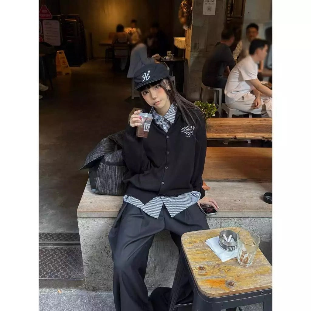 DCM 針織外套 老錢風 短版 合身 毛衣 針織 開襟衫 DCM-L49