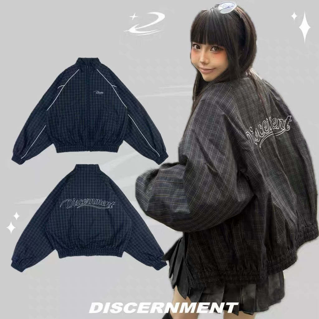 DCM 格紋 出芽 風衣外套 防風外套 短版 DCM-L44