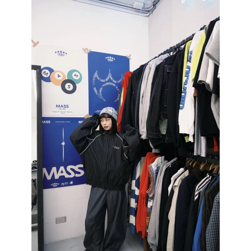 DCM 格紋 出芽 風衣外套 防風外套 短版 DCM-L44