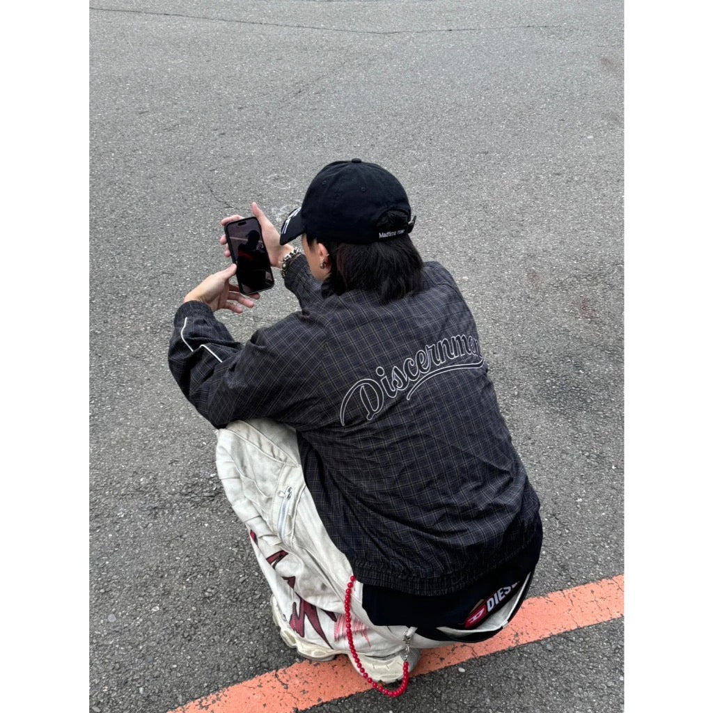 DCM 格紋 出芽 風衣外套 防風外套 短版 DCM-L44