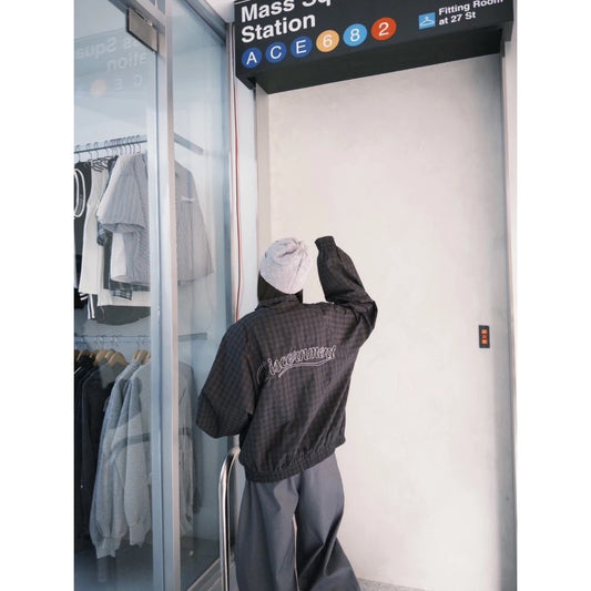 DCM 格紋 出芽 風衣外套 防風外套 短版 DCM-L44